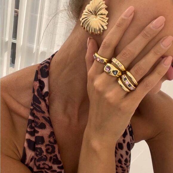 Gemstone Ring Set #1518 - Picture 2 of 6